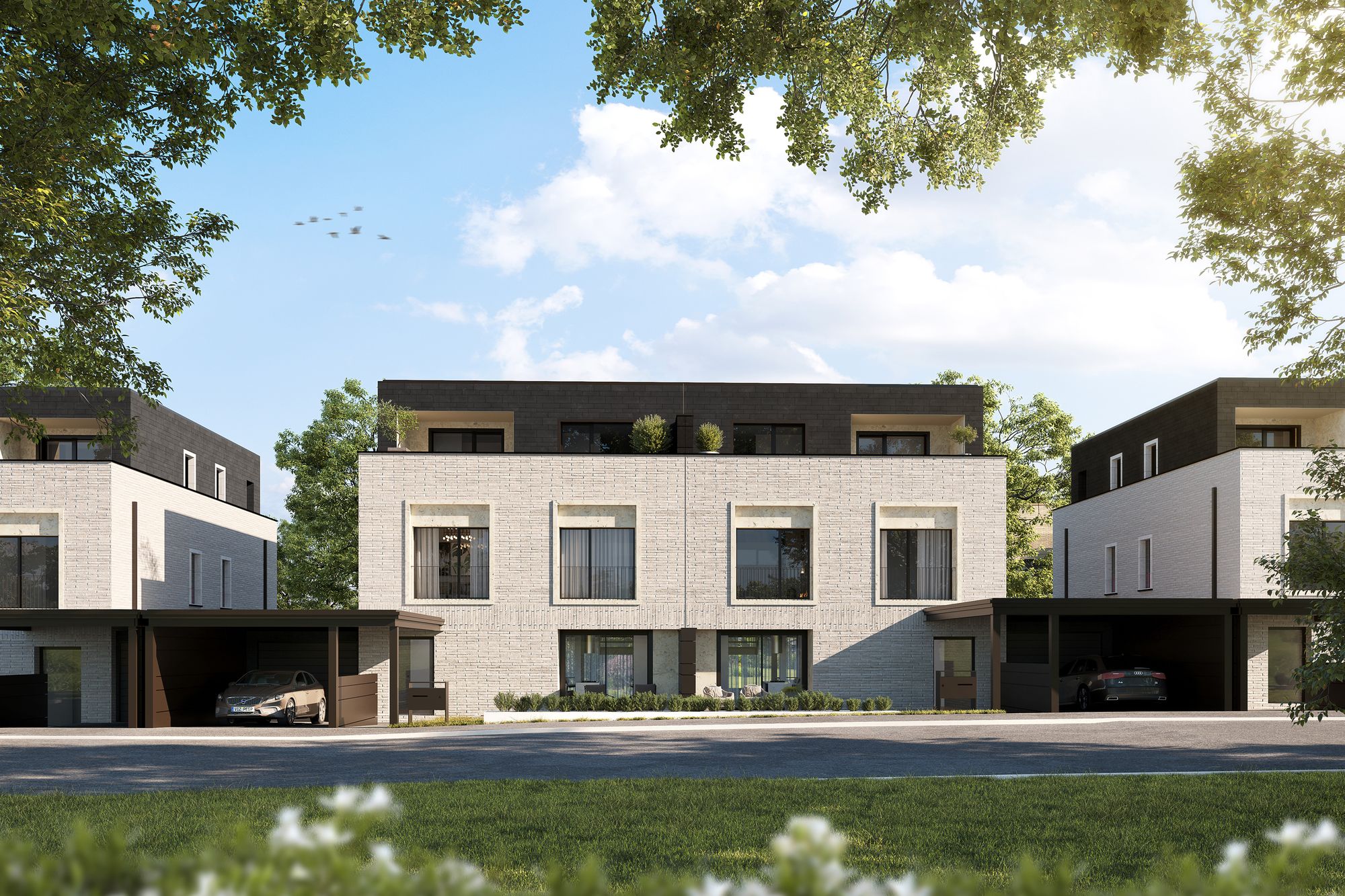 Résidence Bois Doré, façade côté rue