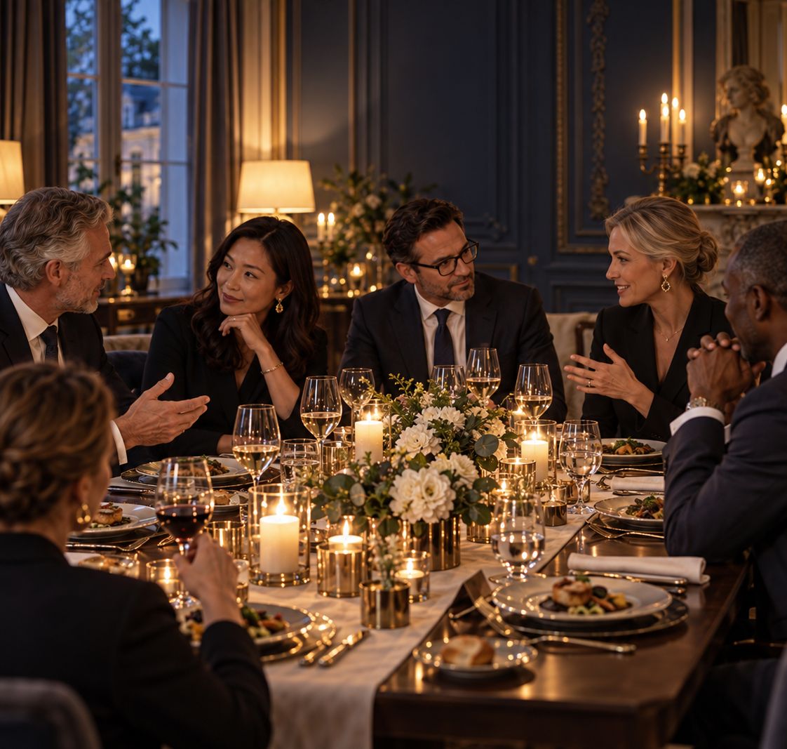 Dîner en petit comité du Cercle de Valbusin (illustration)